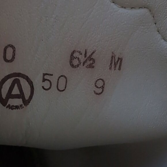 Vintage Acme Brown Leather Daisy Western Cowgirl Boots Size 6.5 M - Picture 9 of 13